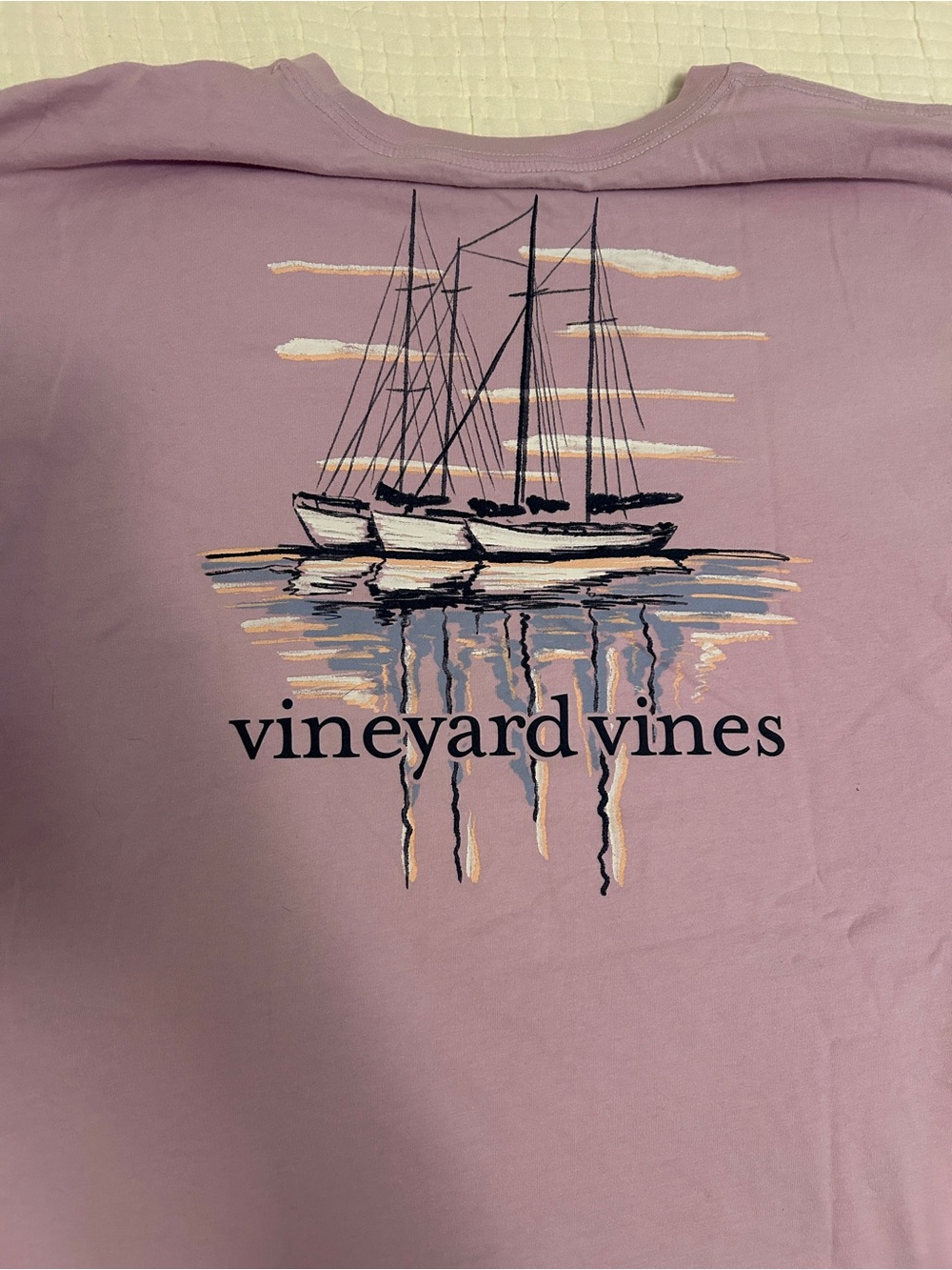 Vineyard Vines Lavender Sailboat Graphic Tee